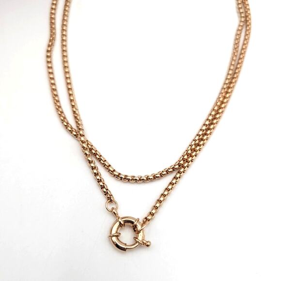 Panacea Women's Gold Plated Double Layer Charm Necklace with Lobster Clasp - Picture 4 of 6